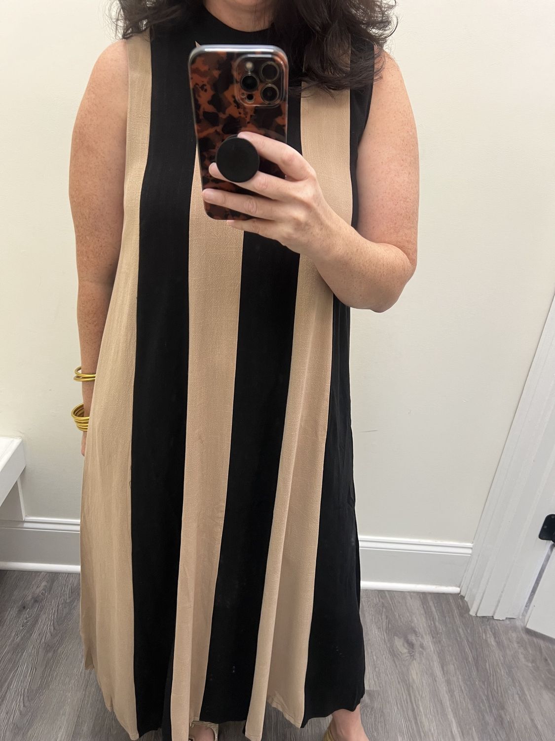 Sleeveless Colorblock maxi