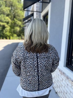 Leopard quilted jacket