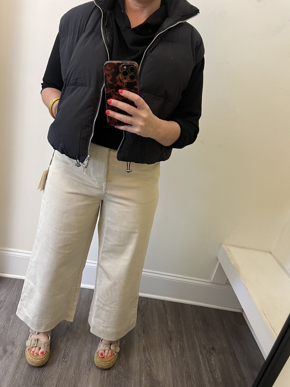 Cream corduroy pants