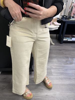 Cream corduroy pants