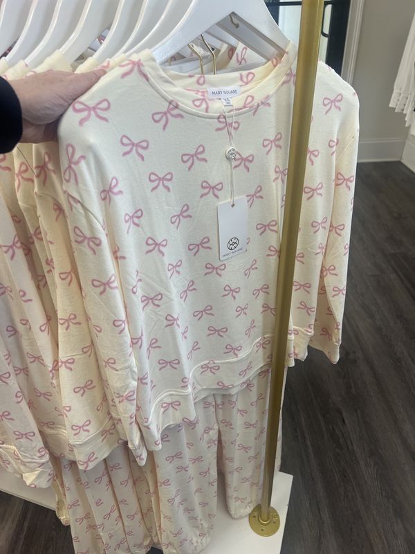 Pink bow pajamas