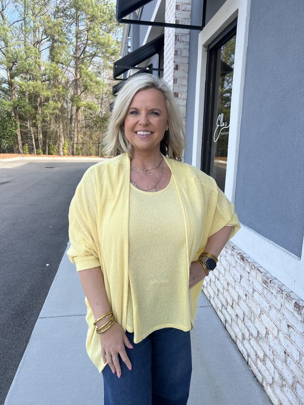 Banana top and cardigan