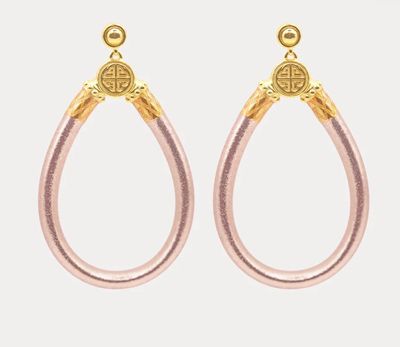Buddha girl earrings champagne