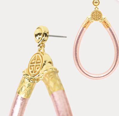 Buddha girl earrings champagne