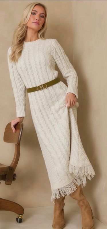 Dakota cable knit sweater dress