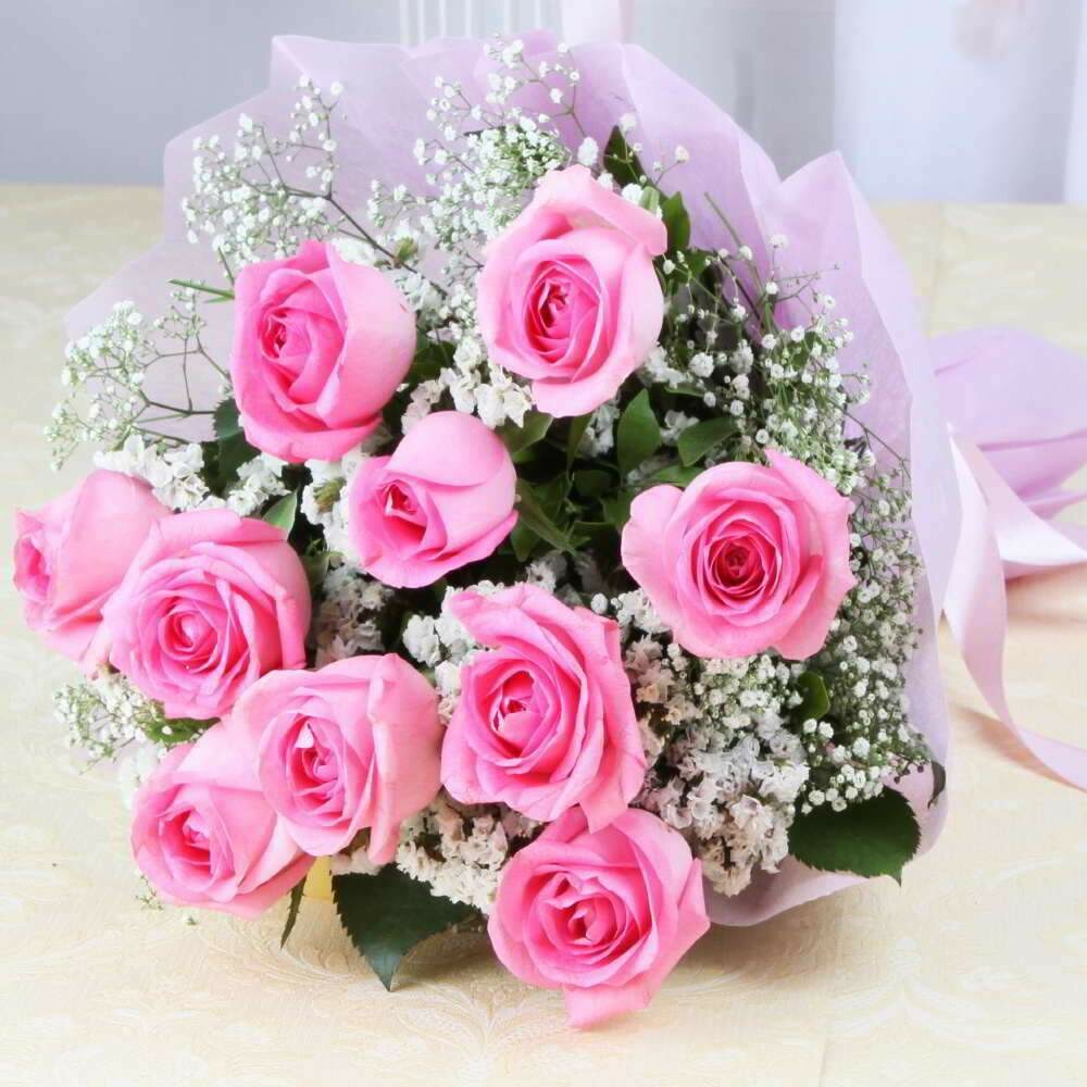 Bouquet of a Dozen Pink Roses