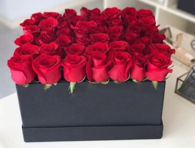 Red Roses In A Box.
