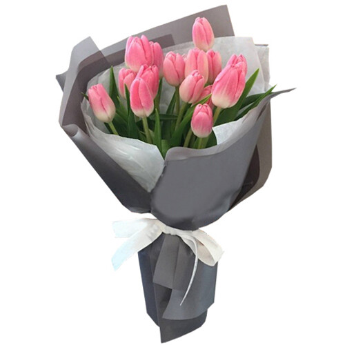 Bouquet of 15 Pink Tulips