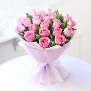 Pink Roses Round Bouquet