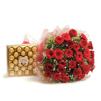 Roses With Chocolate (Combo)
