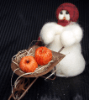 "Harvest Time" Wooly Primitive Snowmen