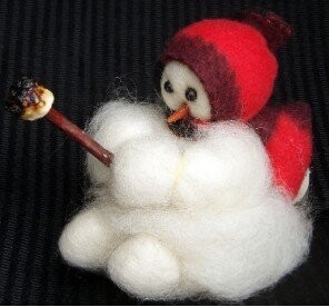 Baby Roughing It Wooly Primitive Snowmen