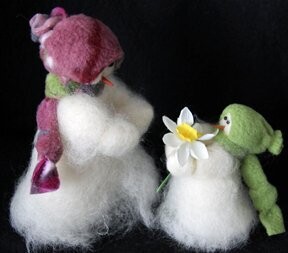 Flowers For You Wooly Primitive Snowmen