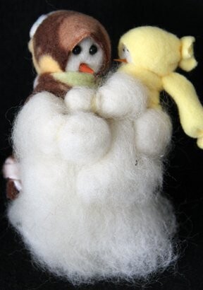 Tell You A Secret? Wooly Primitive Snowman