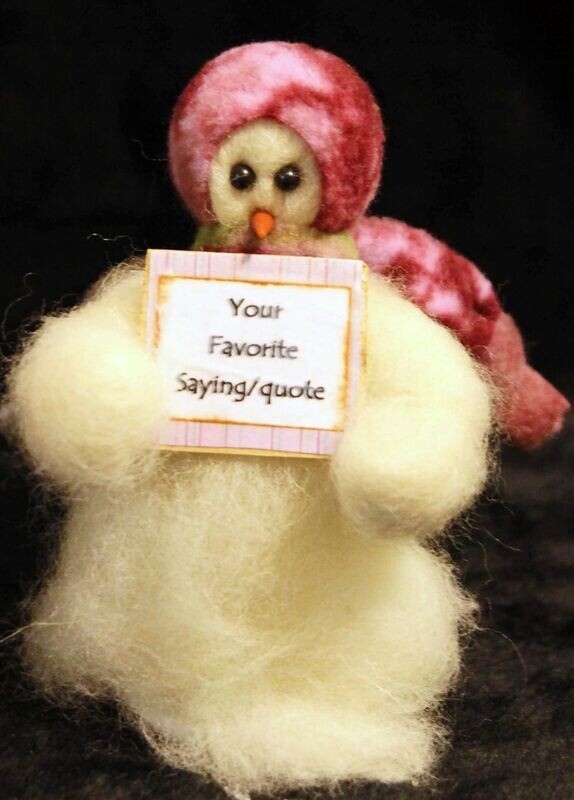 Personalized Wooly Primitive Snowman