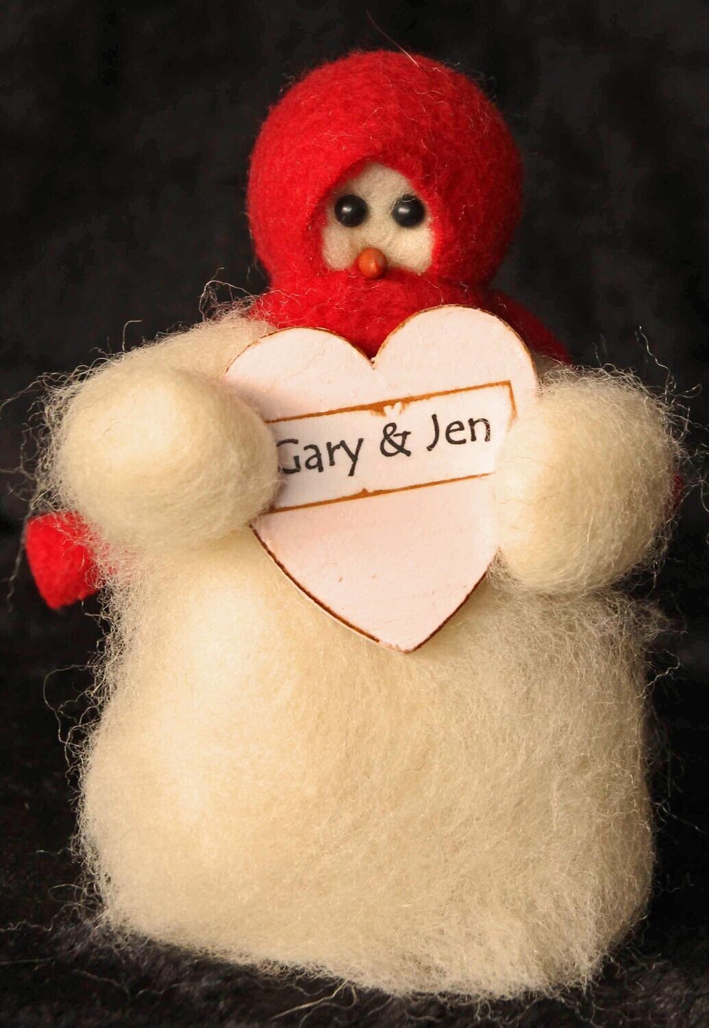 Sweet Hearts Wooly Primitive Snowman