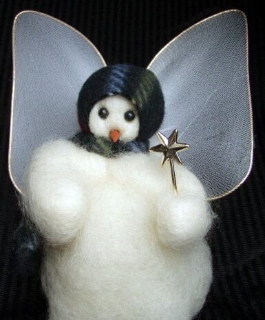 My Angel Wooly Primitive Snowmen