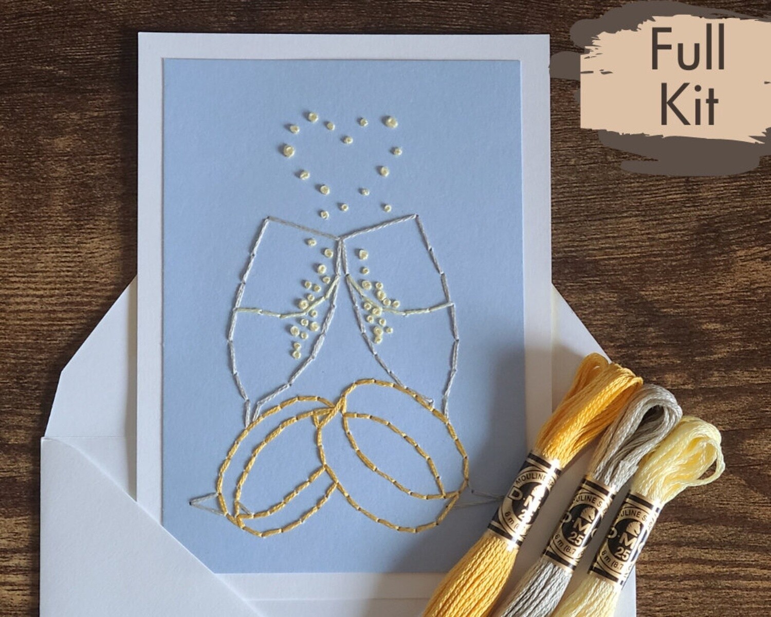 Celebrate Love Notecard Paper Embroidery Stitch Kit