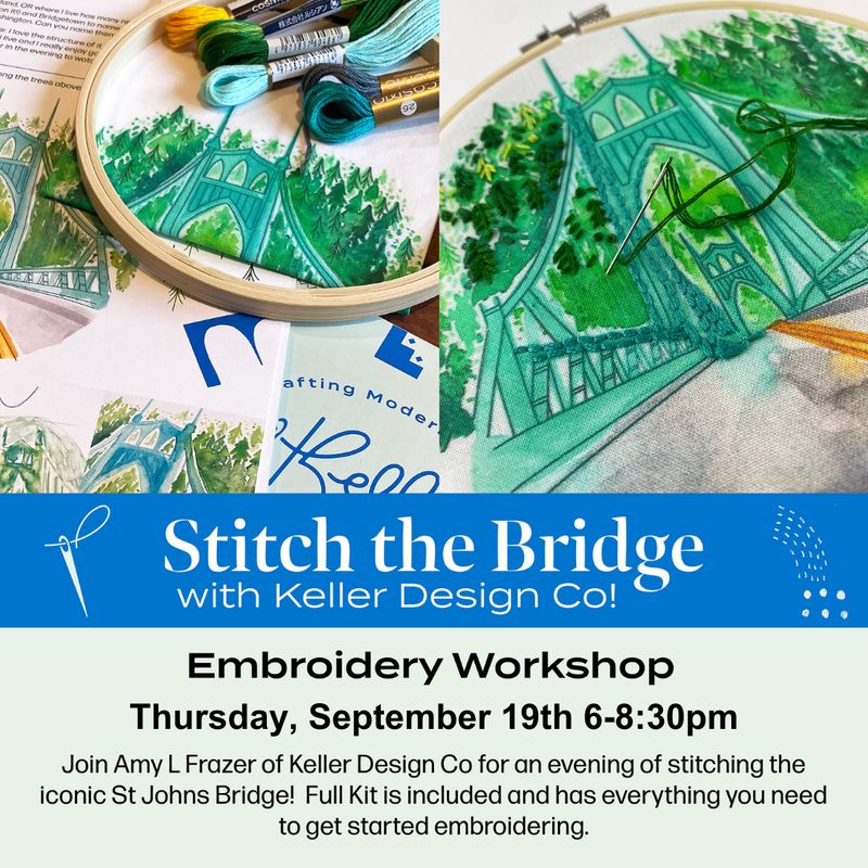 Stitch the Bridge Embroidery Workshop (Sept 19)