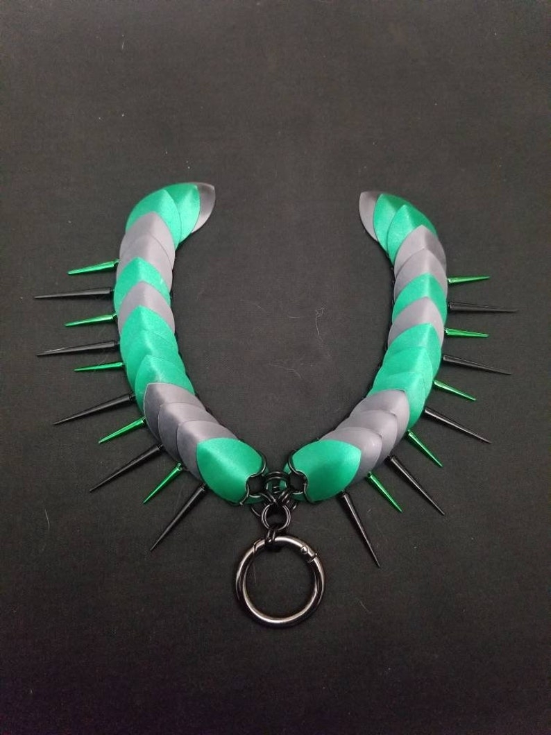 Dragon Scale Full Spiked Collar