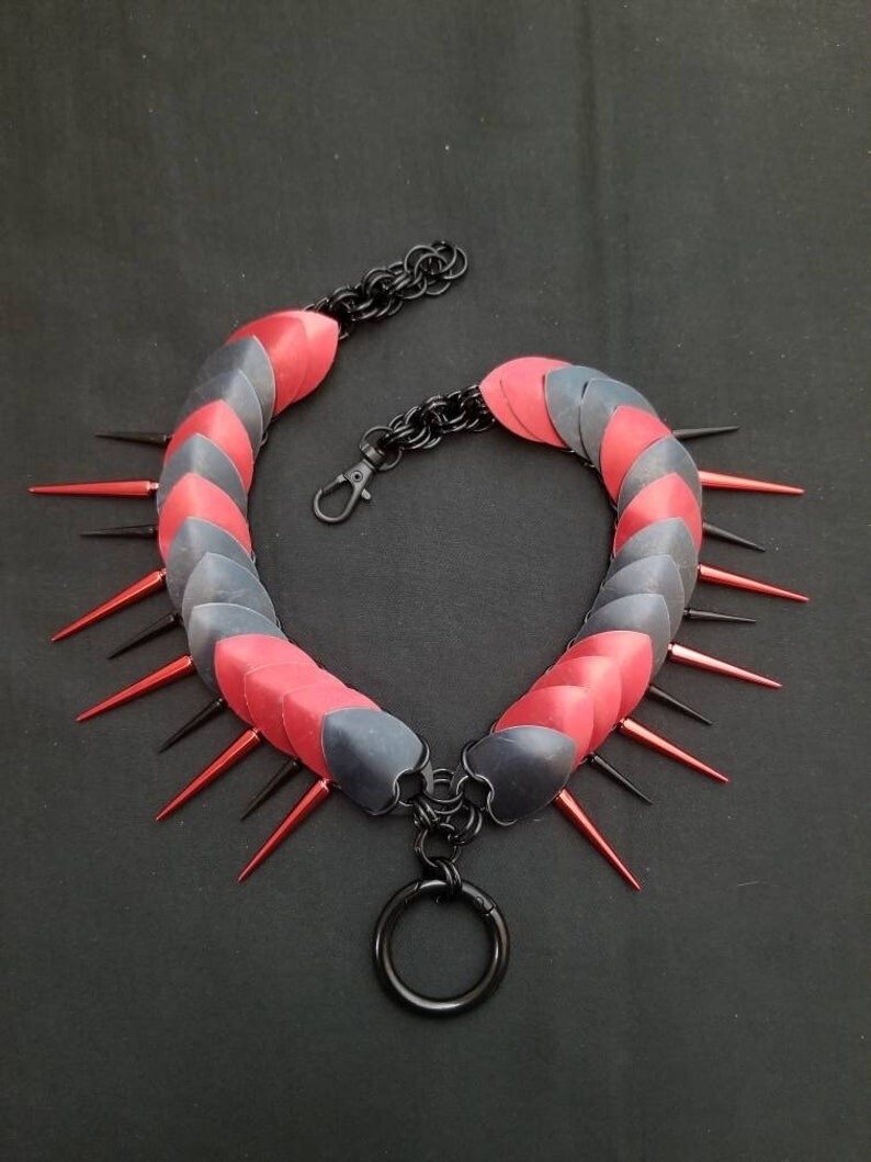 Dragon Scale Full Spiked Collar