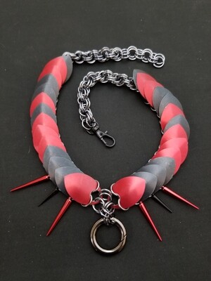 Dragon Scale Spiked Collar