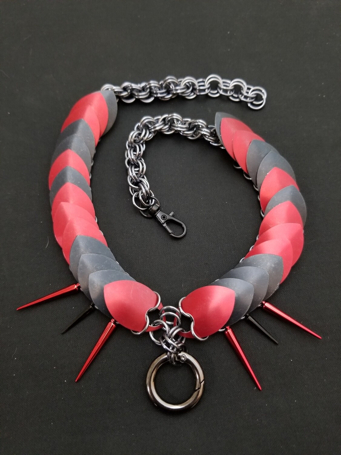 Dragon Scale Spiked Collar