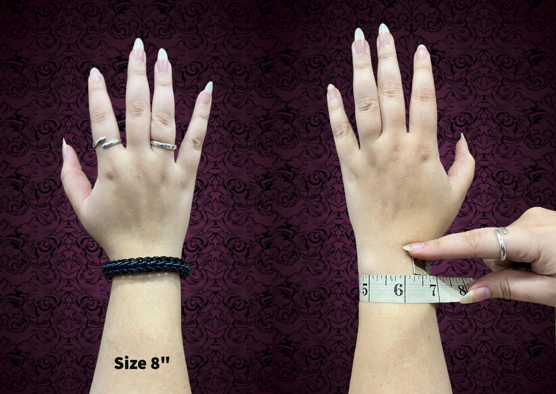 Striped Three Tone Full Persian Bracelet