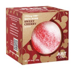 JustCBD CBD Bath Bomb 150mg Sweet Cherry