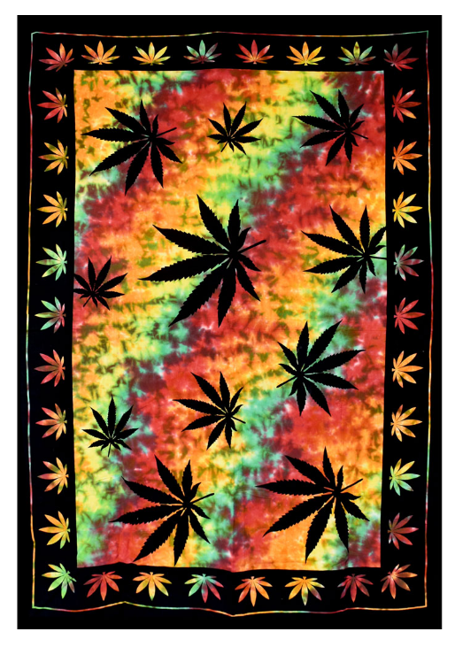 ThreadHeads Rasta leaves tapestry