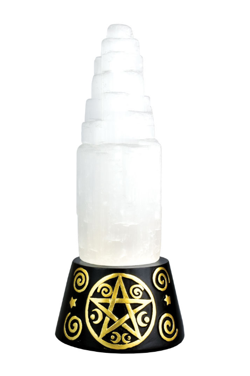 Selenite Tower w/star base