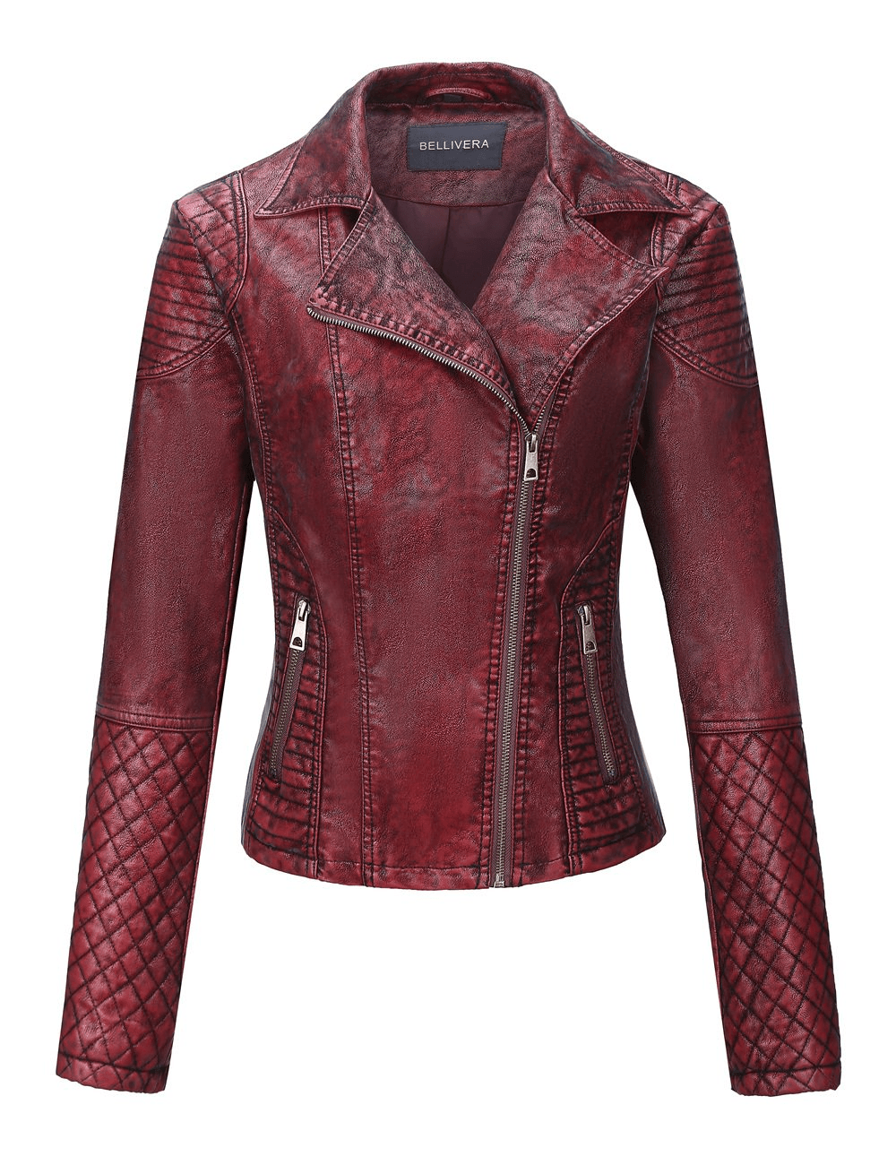 Women's Leather Flower Child Casual Short Jacket, Fall and Winter Fashion Moto Bike