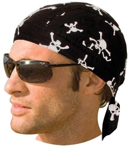 HEADWRAP WHITE CROSSBONES