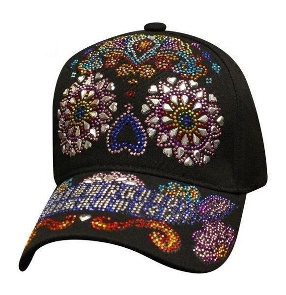 BLING SUGAR SKULL HAT