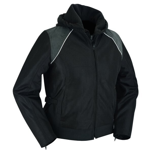 WOMENโS MESH 3-IN-1 RIDING JACKET (BLACK/BLACK TONE REFLECTIVE)