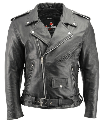 Menโs Premium Buffalo Leather Motorcycle Jacket with CE Certified Armor Protection