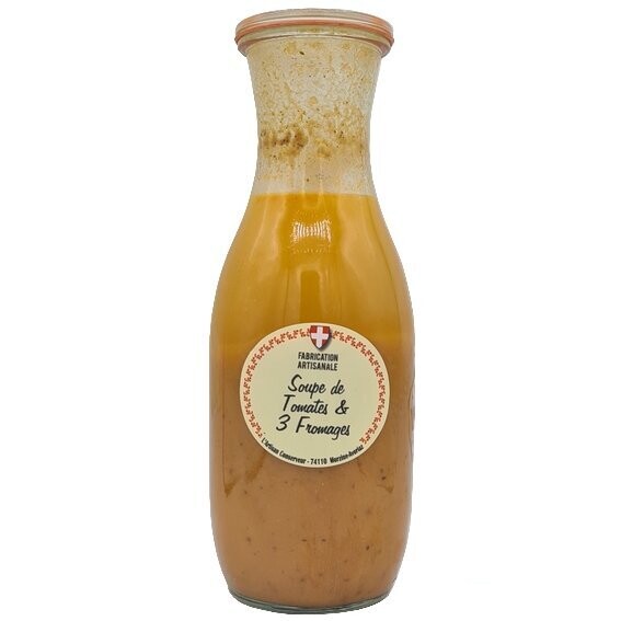 Soupe de tomates et 3 fromages