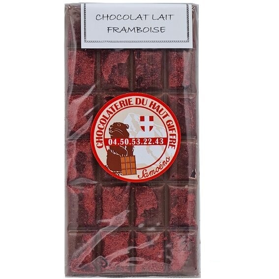 Tablette lait framboise