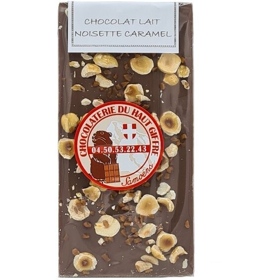 Tablette lait noisettes caramel