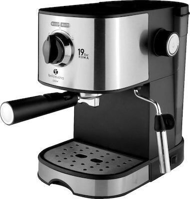 Bella Cucina BC KAF 3015 Μηχανή Espresso 850W Πίεσης 19bar Ασημί
