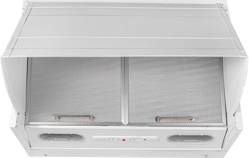 Davoline P141D 060 Πτυσσόμενος Απορροφητήρας 59.9cm Λευκός -Καφέ