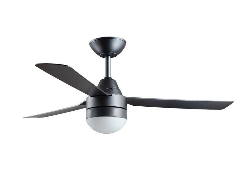 Bayside Megara Ανεμιστήρας Οροφής 122cm με Φως και Τηλεχειριστήριο Titanium