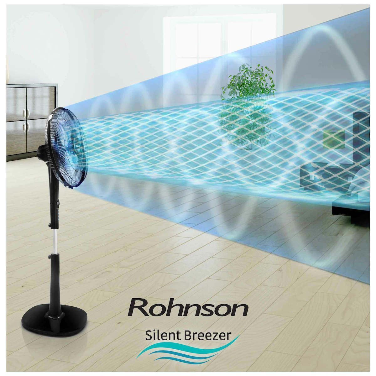 Rohnson R-8600 Ανεμιστήρας Ορθοστάτης 28W Διαμέτρου 40cm με Τηλεχειριστήριο