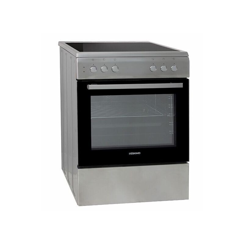 Eskimo  Κουζίνα  ES VC4031 INX  72lt με Κεραμικές Εστίες Π60εκ. Inox