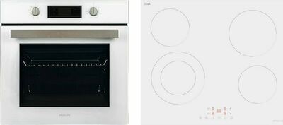 Davoline DSWO 8004 + WVC 6005 Φούρνος άνω Πάγκου 72lt με Κεραμικές Εστίες Π59.5εκ. Λευκός