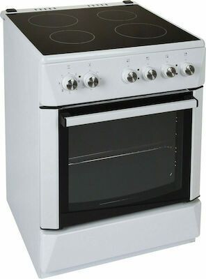 Carad KMW50160 Κουζίνα 64lt με Κεραμικές Εστίες Π60εκ. Λευκή