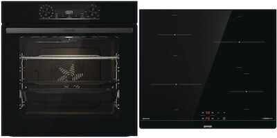 Gorenje BOS6737E06BG + ΙΤ40SC Φούρνος άνω Πάγκου 77lt με Επαγωγικές Εστίες Π59.5εκ. Μαύρος
