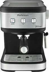 Rohnson R-987 Μηχανή Espresso 850W Πίεσης 20bar Ασημί