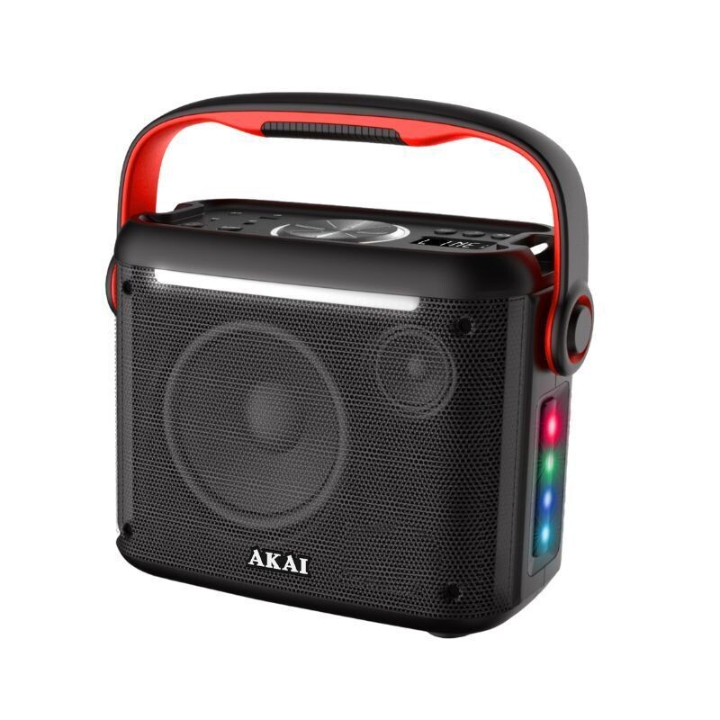 Akai ABTS-K5 Φορητό ηχείο Bluetooth με TWS, LED, USB, SD, AUX, FM με ασ. μικρόφωνο και τηλεχειριστήριο – 30W
