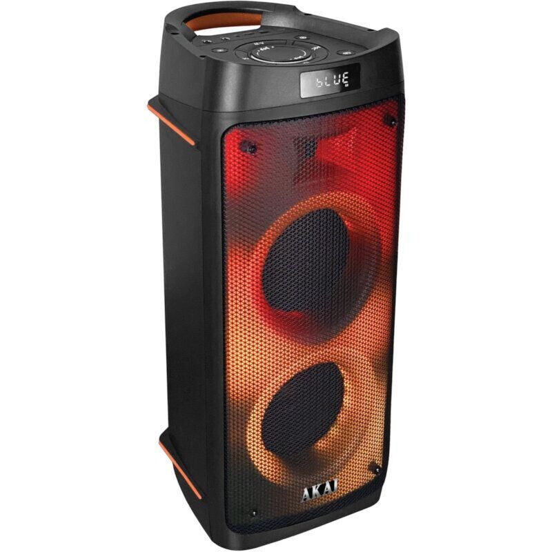 Akai Party Box 810 Φορητό Bluetooth party speaker με LED, TWS για σύνδεση με δεύτερο και υποδοχή για μικρόφωνο και όργανο – 50 W RMS